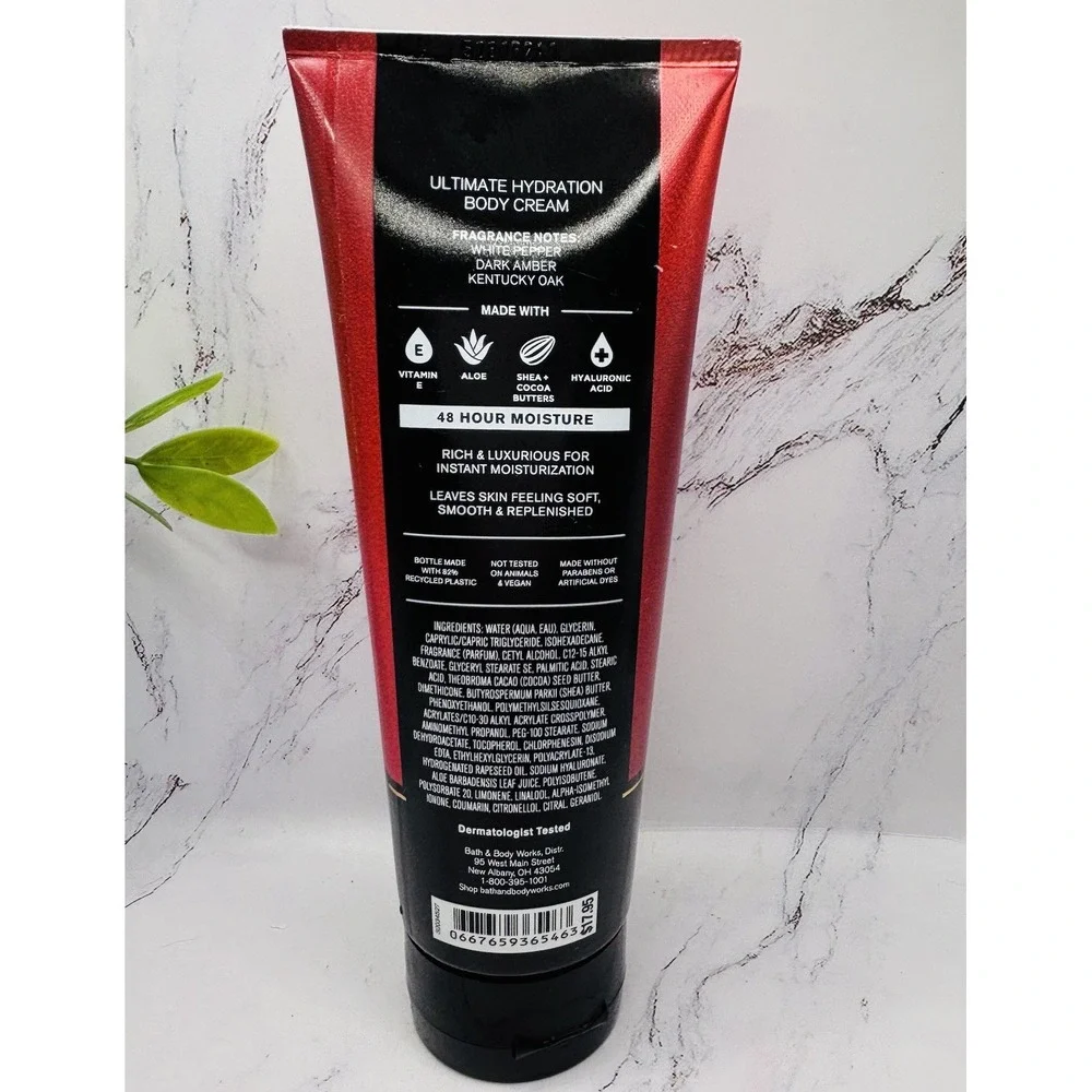 Bath & Body Works Bourbon Men's Collection Body Cream for Men 8 oz New‎